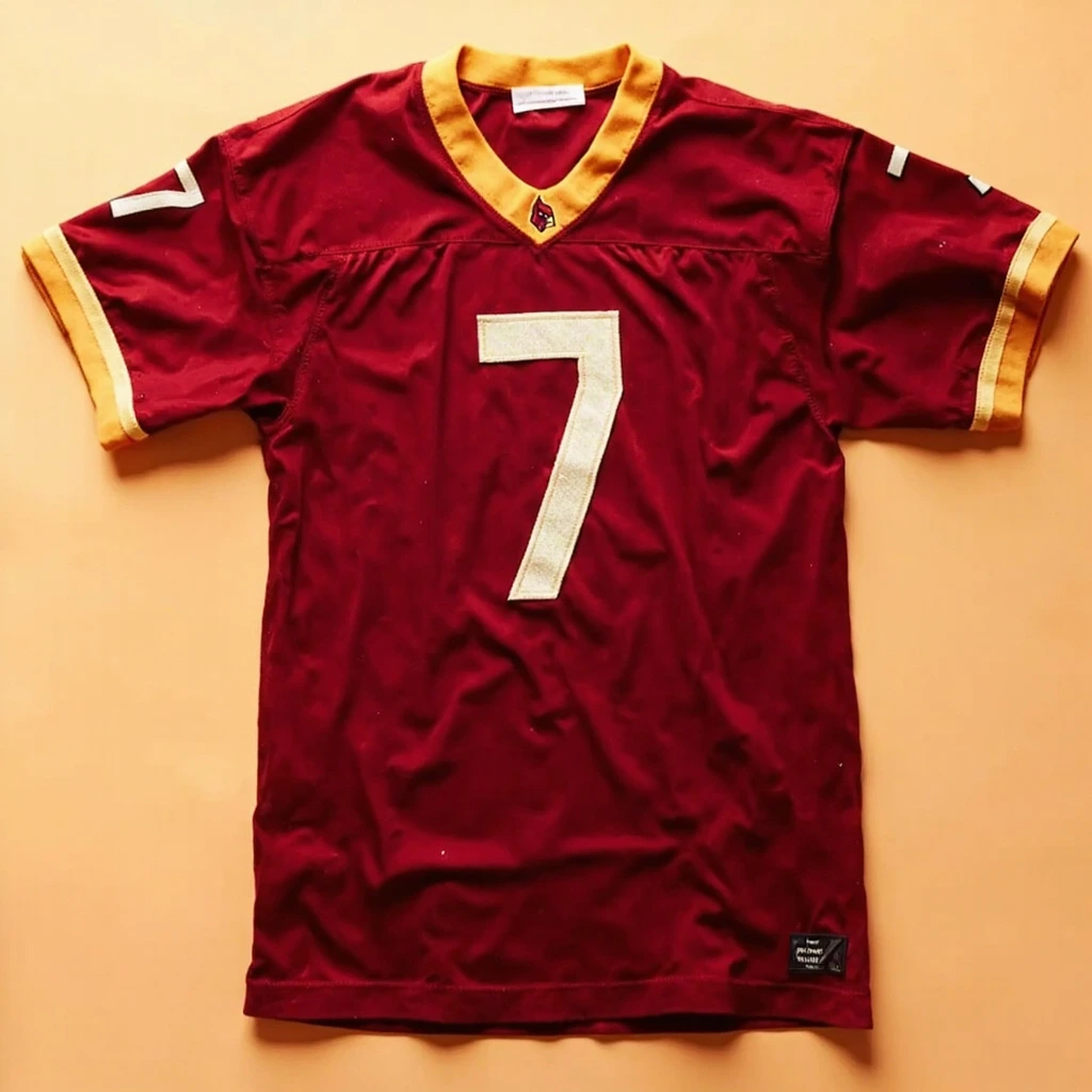 1934 deep maroon wool jersey with ivory numbers